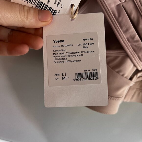 Yvette Sports Bra Pink High Impact M+ New with Tags - Picture 6 of 8
